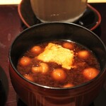 銀座 杉もと - 生なめこ赤出汁