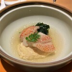 銀座 杉もと - きんき　生湯葉の煮物　蕗　木の芽