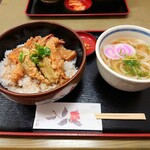 Marunaka U Men - 2020年3月　天丼（大）うーめん定食（1000円）