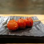 晩鶏 - トマトは箸やすめに