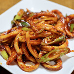 釜山 - オジンオポックム（韓国風イカ炒め）