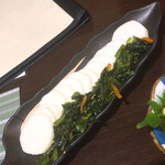 三酉屋 - 長芋スライスわさび菜添え495円