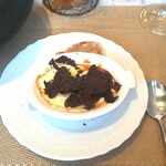 La Brianza - トリュフのグラタンピエモンテ風。今は黒トリュフね♡