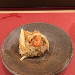 鮨 そえ島 - 渡り蟹のコノワタ和え