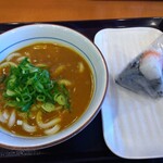 製麺大学 - カレーうどんと明太おにぎり