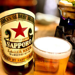 すき焼･鍋物 なべや - サッポロラガー大瓶