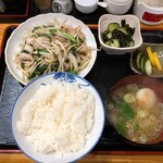 酒処 しゃれ - 肉ニラ炒め定食