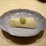 鮨 さかい - 筍（八女）､クルミ味噌で・・筍も甘みを感じますし、クルミ味噌がいい味わい。