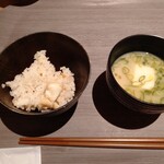 Hoteru Nikkohimeji - 鯛めし、白味噌のお味噌汁