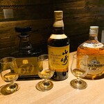 Osakenobijutsukampontochouten - 希少なウイスキーの飲み比べもできます。※写真は1,500円
