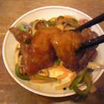 美齢 - 「若鶏の甘辛炒め」の鶏ＵＰ。でかい！