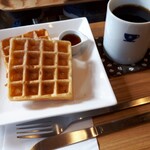鷹山堂 - 鷹山堂ワッフルセットダブル(700円)