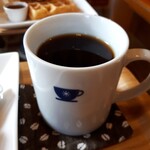 鷹山堂 - 鷹山堂ワッフルセットダブル(700円)　ホットコーヒー