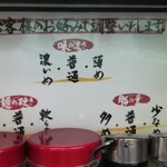 横浜家系ラーメン 魂心家 - お好みで調整