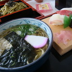 川文 - 茶そば定食（かけ）