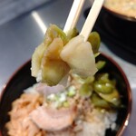 高崎はた山 - 【2020.3.26(木)】そぼろ御飯のザーサイ