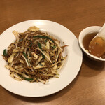 Shanhai Chuubou - 上海焼きそば（750円）税別【令和2年03月23日撮影】