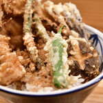 てんぷら石原 - えび野菜天丼@1,390円