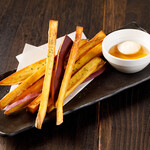 Sweet potato sticks with honey mayonnaise