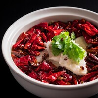 旬の鮮魚の麻辣オイルかけ