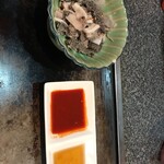 鉄板居酒屋 へらちょんぺ - 生センマイ（600円）　何回やっても縦コーポレーションなるｗ