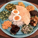 コジコジ - スリランカプレート（1250円）+ゆでたまご（フル 50円）