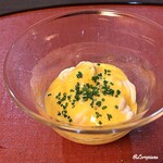 御料理 寺沢 - くもこの黄身酢がけ