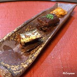 御料理 寺沢 - 鰯のｶﾚｰ煮､鰻山椒煮､自家製 塩海胆