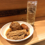 博多のおでん - 『すじバクダン＆えのき※ウィンナー』しゃんにシュワシュワたい♪