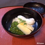 御料理 寺沢 - 鮎魚女､合馬産の筍､菜花の椀