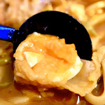 讃岐うどん 白庵 - たま天断面