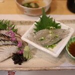 季節料理 よし野 - 刺し身（鰆とシラウオ）