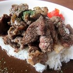 カウボーイカレー - ラモーン★スペシャルカレー（3.5倍、トリプル半ビーフカレー）この肉がええんですわ！