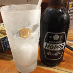 やきとん 赤尾 - ホッピー黒セット