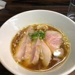 中華そば 梟 - アジ煮干し中華そば→手揉み麺に変更 ＋ 鶏モモチャーシュー