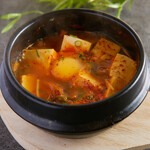 Sundubu set meal (comes with rice, kimchi, Korean seaweed, and salad)