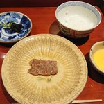 銀座 しのはら - 白飯と牛スキ？