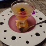 食べるお宿 浜の湯 - 柚子ゼリー　フルーツカクテル