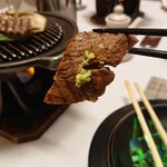 食べるお宿 浜の湯 - 本わさびで食べるお肉は最高