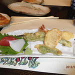 まる - コース料理の天ぷらと刺身