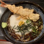 おぎ野 - 冷たいとろろ蕎麦。大海老天添え