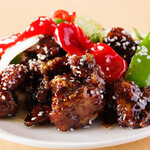 Black Vinegar Bones Fried Pork Spare Ribs with Black Vinegar Sauce