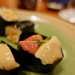 金寿司 - ホタテの卵巣と精巣