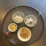 Nijou Yamagishi - くるみ餅、三温糖蜜と砕いたくるみキナコ