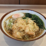 そばの神田 東一屋 - アサソバビンボー！　
      朝そば＋えびかき揚げ！　