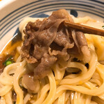 手造りうどん 楽々 - 和牛肉のアップです。（2020.3 byジプシーくん）