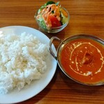 Indo Ryouri Reddo Rozu - ランチ バターチキンカレー辛口
