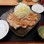 蒜山高原サービスエリア(下り線)レストラン - 生姜焼き定食