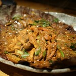 囲炉裏料理と日本酒スローフード 方舟 - するめいかのわた焼き