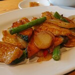 威南記海南鶏飯 - 「豚肉とかぼちゃのトウチ炒め」のアップ